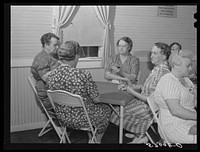 Card clubs afford entertainment. Sarasota trailer park, Sarasota, Florida. Sourced from the Library of Congress.