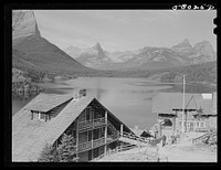 Going-to-the-Sun chalets on Saint Mary Lake. Glacier Park, Montana. Sourced from the Library of Congress.