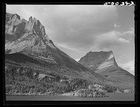 Lake Saint Mary on Going-to-the-Sun highway. Glacier Park, Montana. Sourced from the Library of Congress.