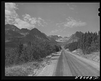 Grinnell Glacier as seen from Many Glacier highway. Glacier National Park, Montana. Sourced from the Library of Congress.