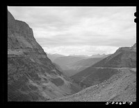 [Untitled photo, possibly related to: General view of Rocky Mountains west of Continental Divide seen from top of Logan Pass on Going-to-the-Sun highway. Glacier National Park, Montana]. Sourced from the Library of Congress.