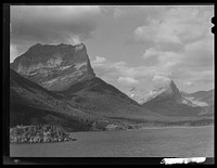 Lake Saint Mary on Going-to-the-Sun highway. Glacier National Park, Montana. Sourced from the Library of Congress.