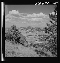 Looking over Lyman Brewster's lease and across range country. Near Lame Deer, Montana. Sourced from the Library of Congress.