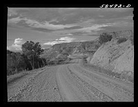 Road from Quarter Circle U Ranch to Birney, Montana. Sourced from the Library of Congress.