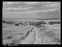 Ranch buildings on King ranch. Laramie, Wyoming. Sourced from the Library of Congress.