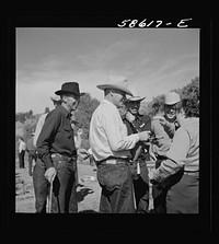 [Untitled photo, possibly related to: Guests at the stockmen's picnic and barbecue. Spear's Siding, Wyola, Montana]. Sourced from the Library of Congress.
