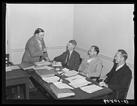 Meeting of the town council. Greendale, Wisconsin. Sourced from the Library of Congress.