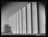 Grain elevators on outskirts of Minneapolis, Minnesota. Sourced from the Library of Congress.