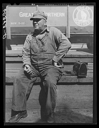 Railroad worker. Minneapolis, Minnesota. Sourced from the Library of Congress.