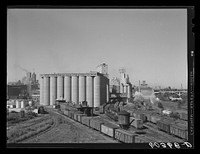 [Untitled photo, possibly related to: Grain elevators and flour mill district. Minneapolis, Minnesota]. Sourced from the Library of Congress.