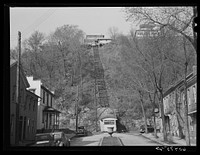 Elevator to residential section on bluffs. Dubuque, Iowa. Sourced from the Library of Congress.