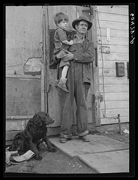 Residents of river bottom's shacktown. Dubuque, Iowa. Sourced from the Library of Congress.