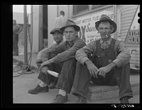 [Untitled photo, possibly related to: Migrant fruit workers during slack season in between cherries and berries. Berrien County, Michigan]. Sourced from the Library of Congress.
