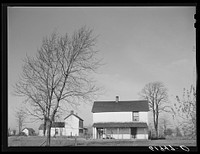Old farmhouses. Scott County, Kentucky. Sourced from the Library of Congress.