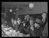 Crowd at bar of Busy Bee Restaurant. Radford, Virginia. Sourced from the Library of Congress.