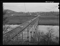 [Untitled photo, possibly related to: Bridge into Radford, Virginia. The Hercules powder plant is seven miles out of town]. Sourced from the Library of Congress.
