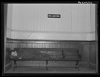 Boy from out of town sleeping in railroad station. Radford, Virginia. Sourced from the Library of Congress.