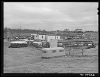 [Untitled photo, possibly related to: Trailer camp. Radford, Virginia]. Sourced from the Library of Congress.
