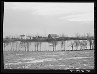 Frozen pond on farm in Day County, South Dakota. Sourced from the Library of Congress.