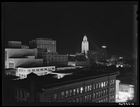 Lincoln, Nebraska. State capitol in background. Sourced from the Library of Congress.