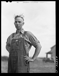 [Untitled photo, possibly related to: Russell S. Else, Nebraska drought farmer who moved to Douglas County, Wisconsin three years ago. His FSA (Farm Security Administration) loan has been fully paid]. Sourced from the Library of Congress.