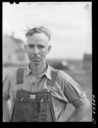 Russell S. Else, Nebraska drought farmer who moved to Douglas County, Wisconsin three years ago. His FSA (Farm Security Administration) loan has been fully paid. Sourced from the Library of Congress.