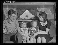 Jack Cutter and family. Have lived in the FSA (Farm Security Administration) trailer camp about two weeks. They came from Indiana for a job in the General Electric Plant. Erie, Pennsylvania. Sourced from the Library of Congress.