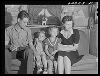 [Untitled photo, possibly related to: Jack Cutter and family. Have lived in the FSA (Farm Security Administration) trailer camp about two weeks. They came from Indiana for a job in the General Electric Plant. Erie, Pennsylvania]. Sourced from the Library of Congress.
