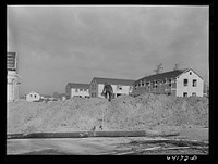 [Untitled photo, possibly related to: Construction of homes for defense workers. Greenbelt, Maryland]. Sourced from the Library of Congress.