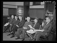 Portsmouth, Ohio. Doctors of the medical service committee under civilian defense program meeting to discuss organization. Sourced from the Library of Congress.