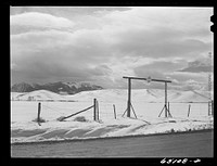 Sweet Grass County, Montana. Ranch entrance. Sourced from the Library of Congress.