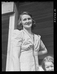 Flathead Valley special area project, Montana. Mrs. Ed Line, wife of FSA (Farm Security Administration) borrower. Sourced from the Library of Congress.