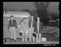 Burlington, Iowa. Sunnyside unit of FSA (Farm Security Administration) trailer camp. Workers at the Burlington ordnance plant who live at the unit. Sourced from the Library of Congress.