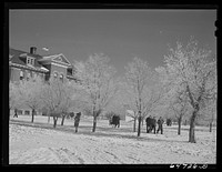 New Salem, North Dakota. High school out for the noon hour. Sourced from the Library of Congress.