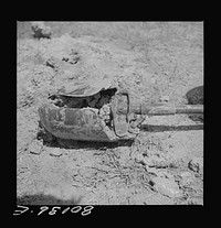 Auger used for boring shallow wells, Safe well deomonstration, Ridge, Saint Mary's County, Maryland. Sourced from the Library of Congress.