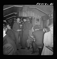 Commuters on train to New York City. Sourced from the Library of Congress.