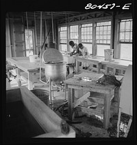 Interior of Enterprise FSA (Farm Security Administration) canning and dressing station. Coffee County, Alabama. Sourced from the Library of Congress.