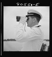 [Untitled photo, possibly related to: Naval officer. Anacostia naval base, Washington, D.C.]. Sourced from the Library of Congress.