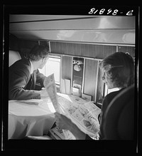Passengers aboard an American airliner. Sourced from the Library of Congress.