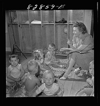 [Untitled photo, possibly related to: Childersburg, Alabama. WPA (Works Progress Administration) day nursey for defense workers' children]. Sourced from the Library of Congress.