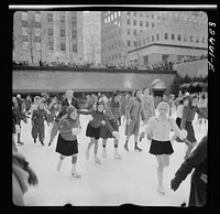 [Untitled photo, possibly related to: New York, New York. Ice skating in Rockefeller Center]. Sourced from the Library of Congress.