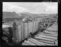 [Untitled photo, possibly related to: Fort Kent, Maine (vicinity). Salvage drive for scrap metal at 4:30 p.m.]. Sourced from the Library of Congress.