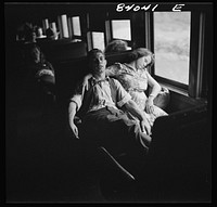 Boy and girl from Richwood, West Virginia en route to upper New York state to work in the harvest. Sourced from the Library of Congress.