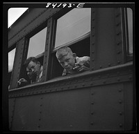 Richwood, West Virginia. Saying goodbye, Richwood station. Sourced from the Library of Congress.