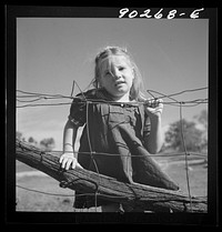 [Untitled photo, possibly related to: Phyllis Fleming, daughter of defense worker, Floyd W. Fleming from Spencer, North Carolina, who lives in new rural home built by FSA (Farm Security Administration) on T.H. Walter's farm near Radford, Virginia]. Sourced from the Library of Congress.