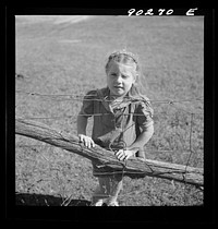 [Untitled photo, possibly related to: Phyllis Fleming, daughter of defense worker, Floyd W. Fleming from Spencer, North Carolina, who lives in new rural home built by FSA (Farm Security Administration) on T.H. Walter's farm near Radford, Virginia]. Sourced from the Library of Congress.