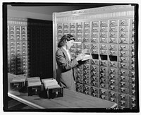 Washington, D.C. Jewal Mazique [i.e. Jewel] cataloging in the Library of Congress. Sourced from the Library of Congress.