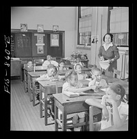 Washington, D.C. Class in a  elementary school. Sourced from the Library of Congress.
