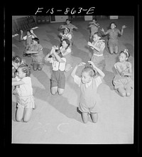 Washington, D.C. Dancing class in a  grammar school. Sourced from the Library of Congress.