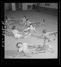 Washington, D.C. Dancing class in a  grammar school. Sourced from the Library of Congress.